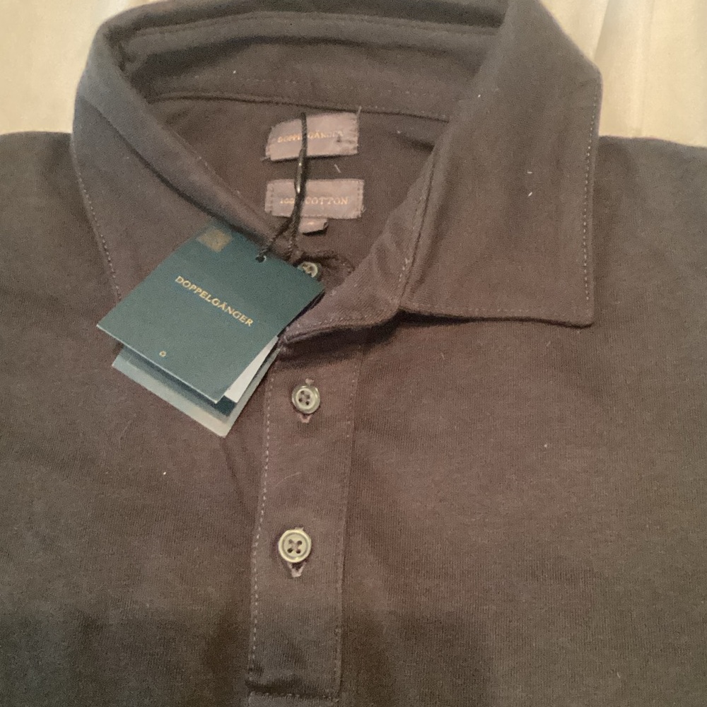 Men's Black Cotton Polo Shirt